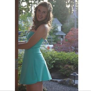 Charlotte Russe Teal Fit and Flare dress